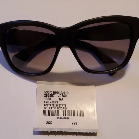 Alexander McQueen sunglasses leather with grey lens - Picture 3 of 8